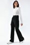 Belted Lycra Palazzo Trousers - 2