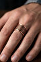 Men's Copper Ring Ethnic Patterned Adjustable Authentic Model Copper Ring - 2