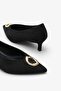 Raven Women's Heeled Shoes - Black Suede - 5