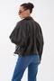 Women's Leather Jacket with Belt Detail 265291 - - 5