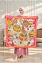 Elite Patterned Shoulder Shawl - Scarf Series Pink - 2