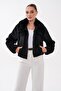 Women's Fur Collar Zipper Closure Plush Coat 265332 - - 3