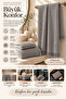 Ceylin Waffle 2-Piece Bath Towel Set 50X90 + 70X140 cm Fringed - 7