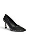 Z308400409 Black Thin Heeled Women's Shoes - 6