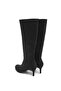 Black Color Round Toe Thin Heeled Women's Boots - 4