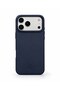 Bexocase iPhone 18 Pro Navy Blue Leather Case with Magnetic Feature - 3