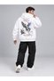 Unisex Women's and Men's Fall Forward Design Text Printed Oversize 3 Thread Hooded Sweatshirt - 2