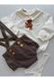Handmade 100% Cotton Tedy Embroidered Shirt - Plaid Gabardine Fabric Romper Set
