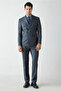 7 Drop Slim Fit Slim Fit Woolen Pointed Collar Double Breasted Suit - 3