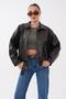 Women's Leather Jacket with Belt Detail 265291 - - 2