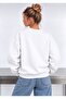 Meow Printed Oversized Women's Crewneck Sweatshirt - 2