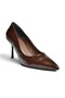 Z676050011 Brown Crocodile Printed Thin Heeled Women's Stiletto Shoes - 6