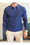 Men's Relaxed Fit No-Closure Polo Sweater Navy Blue Eca092