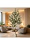 182cm Fake Olive Tree in White Pot, Lifelike Artificial Plant, Low Maintenance, Adjustable Branches - 4