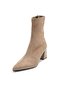 Denise Mink Color Stretch Heeled Boots - 4