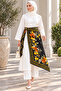 Elite Patterned Shoulder Shawl - Scarf Series Brown - 3