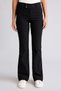 G2313Axbk81 Black Flare Fit Zippered Regular Waist Wide Leg Bengaline Trousers - 4