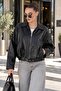 Women's Leather Jacket with Belt Detail 265291 -