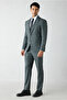 6 Drop Regular Fit Standard Cut Woolen Mono Collar Plaid Suit with Elastic Waistband - 2