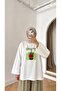 Women's 100% Cotton Oversize Printed Long Sleeve T-Shirt