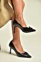 Z308300909 Black Thin Heeled Women's Shoes - 5