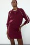 H2046Axbr115 Burgundy Ultra Soft Standard Fit Stand Collar Zippered Sports Cardigan