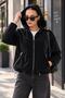 Women's Fur Lined, Elastic Bottom, Hooded, Zipper Closure Coat 265330 -