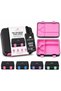 Kids Bento Lunch box, 5 Compartments Leak-Proof Food Organizer for Boys & Girls, BPA-Free School Meal Carrier for kids - Black Pink