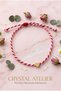 Premium Marteniçka Gold Heart Bracelet Red and White Twisted Lucky String Adjustable Bracelet