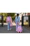 Kids 3 Wheel Trolley School Backpack Set, 3 wheel Detachable Rolling School Bag with Lunch Bag and Pencil Case for Kids (Foxy) - 8