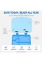 Kids Bento Lunch box, 5 Compartments Leak-Proof Food Organizer for Boys & Girls, BPA-Free School Meal Carrier for Kids - Sky Blue - 5