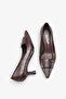 Raguel Women's Heeled Shoes - Brown Crocodile - 5