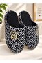 Prestij Embroidered Luxury Men's House Slippers Soundproof Wool Insole Slippers - 3