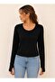 Lace Back Detailed Long Sleeve Blouse