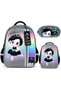 Kids School Backpack Set 3 Piece for Girls, Lightweight School Bag with Lunch Bag and Pencil Case, Water Resistant Bookbag for Primary School