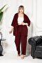 Kimono Cardigan 2-Piece Top and Bottom Set Wrinkled Fabric Summer Wear M-6Xl Oversize - 5