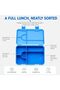 Kids Bento Lunch box, 5 Compartments Leak-Proof Food Organizer for Boys & Girls, BPA-Free School Meal Carrier for Kids - Sky Blue - 3