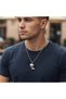 316L Stainless Steel Football Figured Men's Necklace 60 cm - 2