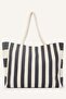 Women's Embroidered Canvas Ecru Beach Bag G8715Axns - 4