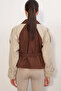 Women's Belted Short Trench Coat 5970 - F.Brown - 6