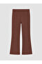 Lcw Kids Brown Ruffle Girl's Set - 5