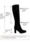 Z920800709 Black Thin Heeled Women's Boots - 7