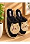 Cat Face Model Women's House Slippers - Warm and Fluffy Slippers with Noiseless Soles - 4