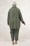 67068 Large Size Men's Collared Double Liyosell Trouser Suit - Khaki - 6