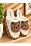 Cat Face Model Women's House Slippers - Warm and Fluffy Slippers with Noiseless Soles - 4