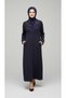 Women's Middle-Aged and Older Women's Honeycomb Fabric Ferace with Collar, Buttons and Pockets