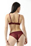 Burgundy Ersk1140 Rosemary Lace Detail Covered Bralet - 6