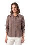Women's Shirt 20378 Brown-Blue - 2