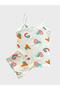 Girl's Cotton White Letter Patterned Tank Top Boxer Set - 2