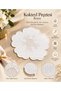 6 Pieces of Floral Pattern Embroidered Linen Coasters - Special Stain-Resistant Fabric Cocktail Napkin Set - 5